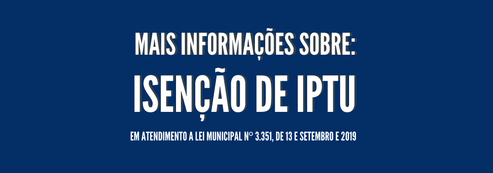 Isenção de IPTU