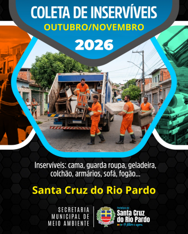 Coleta de Inservíveis de 5 de outubro a 3 de novembro de 2026