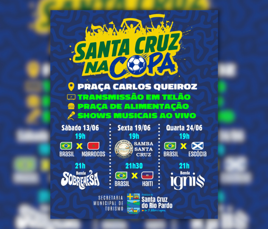 Santa Cruz promove evento “Santa Cruz na Copa” com transmissão dos jogos da Seleção Brasileira