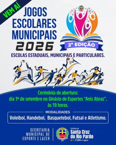 JOGOS ESCOLARES MUNICIPAIS 2026