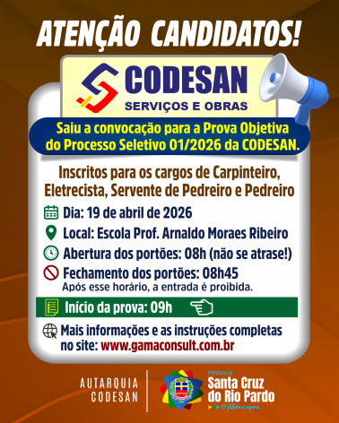 PROVA  |  PROCESSO SELETIVO CODESAN