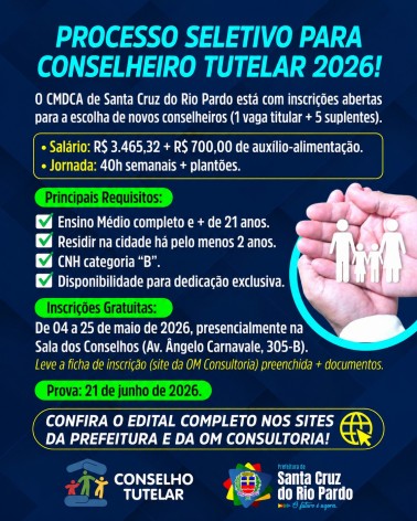 PROCESSO SELETIVO PARA ESCOLHA DE CONSELHEIRO TUTELAR 2026