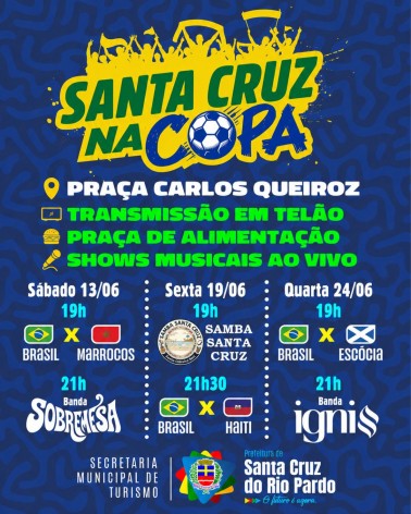 Santa Cruz promove evento “Santa Cruz na Copa” com transmissão dos jogos da Seleção Brasileira