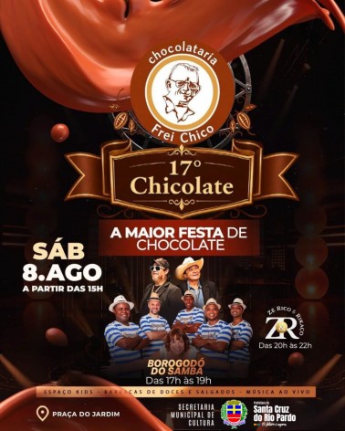 17ª Festa do Chocolate Frei Chico | 08 DE AGOSTO DE 2026