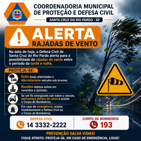 ALERTA DEFESA CIVIL - SANTA CRUZ DO RIO PARDO