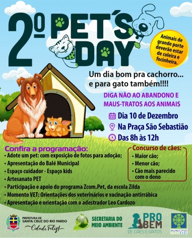 [MEIO AMBIENTE] SANTA CRUZ DO RIO PARDO PROMOVE 2º PET'S DAY