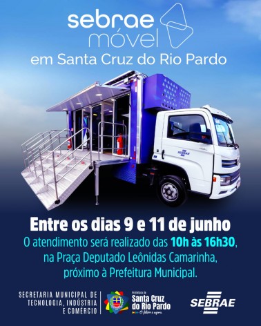 Sebrae Móvel chegou a Santa Cruz do Rio Pardo!