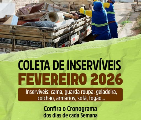 Confira o cronograma da coleta de inservíveis desta semana