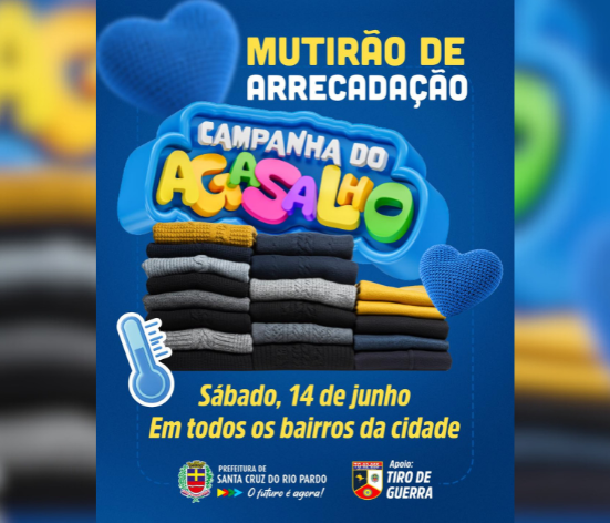 Prefeitura realiza Mutirão da Campanha do Agasalho neste sábado, 14