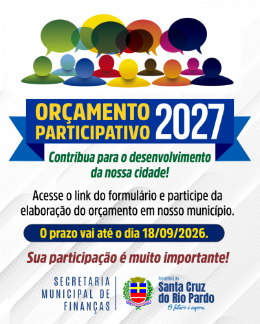 CONSULTA POPULAR – ORÇAMENTO PARTICIPATIVO 2027