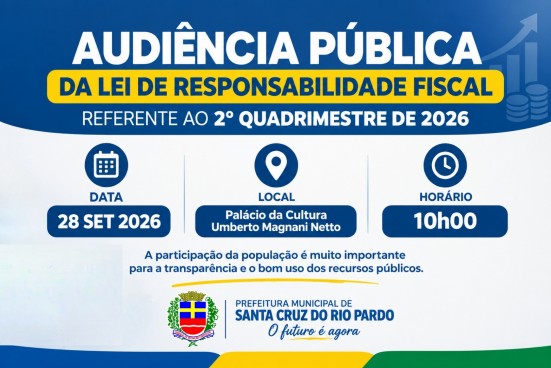 AUDIÊNCIA PÚBLICA – 2º QUADRIMESTRE DE 2026 - 28/09/2026