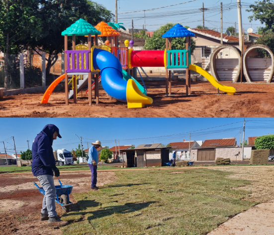Novos espaços de lazer avançam no Jardim Santa Teresinha e Cidade Jardim